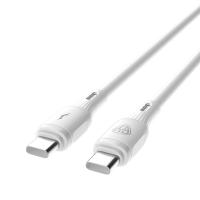 Кабель для зарядки Type-C*Type-C,1м,3А 60Bт *931631 гиб. силик. белый_3