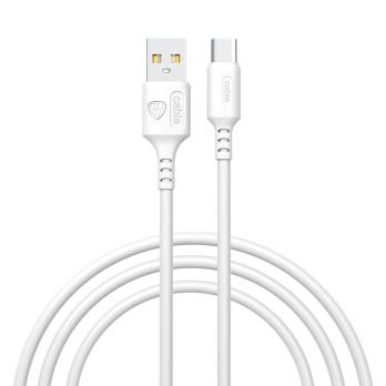 Кабель для зарядки Type-C, USB,1м, 3А,18Вт*931606  белый
