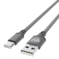 Кабель для зарядки Type-C, USB,1м, 3А,18Вт*931608  графитовый_3