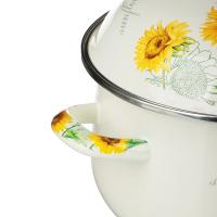 Кастрюля 894-522 Подсолнухи 3,6л  эмал. 22 см Vetta индукция_2