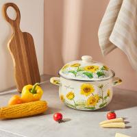 Кастрюля 894-522 Подсолнухи 3,6л  эмал. 22 см Vetta индукция_6