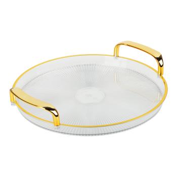 Поднос 862-452 Кругл. 30см PET золот.кайма