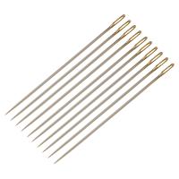 Набор игл 10шт с золот. ушком сталь *308011_2