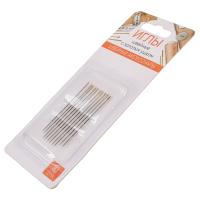 Набор игл 10шт с золот. ушком сталь *308011_3