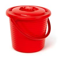 Ведро пласт 15л рифленое цветное с Крышкой ОМСК_3