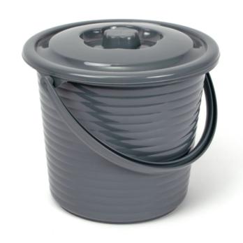 Ведро пласт 15л рифленое цветное с Крышкой ОМСК