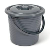 Ведро пласт 7л рифленое цветное с Крышкой ОМСК_2