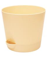Кашпо Бийск 2 л   с поддоном*0211 бежевый