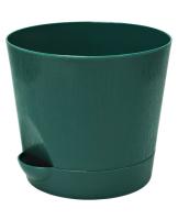 Кашпо Бийск 2 л  с поддоном*0201 темно зеленый