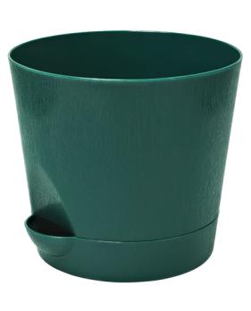 Кашпо Бийск 2 л  с поддоном*0201 темно зеленый