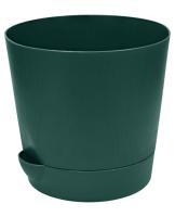 Кашпо Бийск 3,6 л  с поддоном*0301 темно зеленый