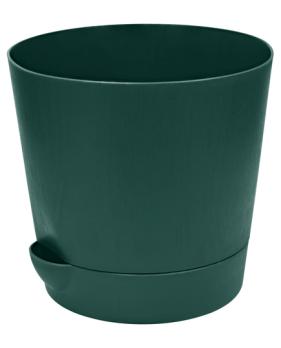 Кашпо Бийск 3,6 л  с поддоном*0301 темно зеленый