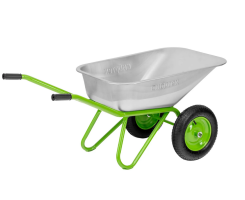 Тачка садово-строительная 2 колеса 110л/230кг Сибртех салатовая_1