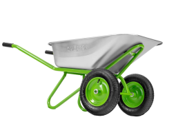 Тачка садово-строительная 2 колеса 110л/230кг Сибртех салатовая_2