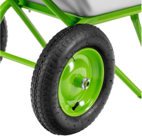 Тачка садово-строительная 2 колеса 110л/230кг Сибртех салатовая_3