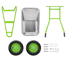 Тачка садово-строительная 2 колеса 110л/230кг Сибртех салатовая_4