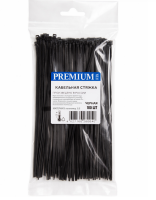 Хомут стяжка 8*300мм*100шт  пластик черный (Кабельная стяжка)