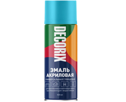 Аэрозоль DECORIX ГОЛУБАЯ -СВЕТЛО 520мл алкид. универсал.