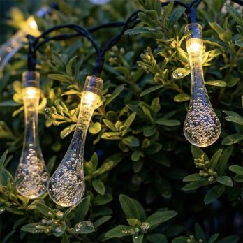 Гирлянда на солн. бат. КАПЛЯ , 7м25LED*185180 шам