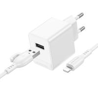 Зарядное для телефона ,1USB,+ Кабель Туре-С 10,5В*0466  BOROFONE