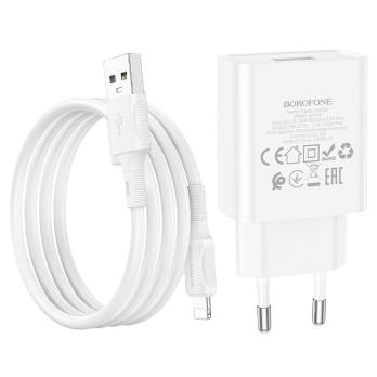 Зарядное устройство для телефона ,1USB, 10,5В/88640 белый BOROFONE