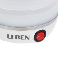 Чайник Leben 291-109 электр.0,6л. 600Вт силикон, складн. пласт. бел._5