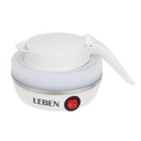 Чайник Leben 291-109 электр.0,6л. 600Вт силикон, складн. пласт. бел._6