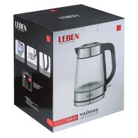 Чайник электрический 1,8л, 1500 Вт* 291132  стекло, черный, с подсветкой_9