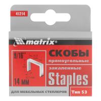 Скоба 14мм 11,3*0,7 тип 53 1000шт 41214  Матрикс_3