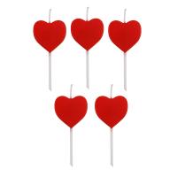 Свечи д/торта  СЕРДЦЕ  7х2,7см*506281 парафин