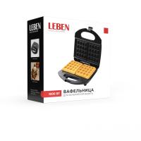 Вафельница-мини 271-041 Leben д/бельгийск.вафель 1000Вт антиприг. покр. электр._1