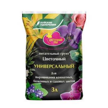 био грунт Цветочный Рай 3л*6шт  ЦВЕТОЧНЫЙ