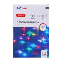Гирлянда бахрома  2,5х0,35х0,75м, электр 80LED*382090  8реж_6