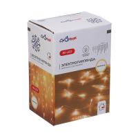 Гирлянда бахрома  с сосульками, электр80 LED*382088 пост. св., шампань_6