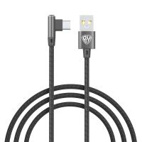Кабель для зарядки Type-C, USB,1м, 3А,36Вт*931611  черн
