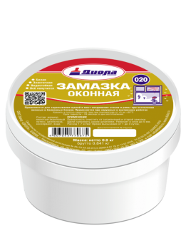 Замазка  оконная 0,8 кг. Диола белая/30 шт