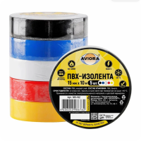 Изолента 5 цветов 15мм*10 м  5 шт АVIORA